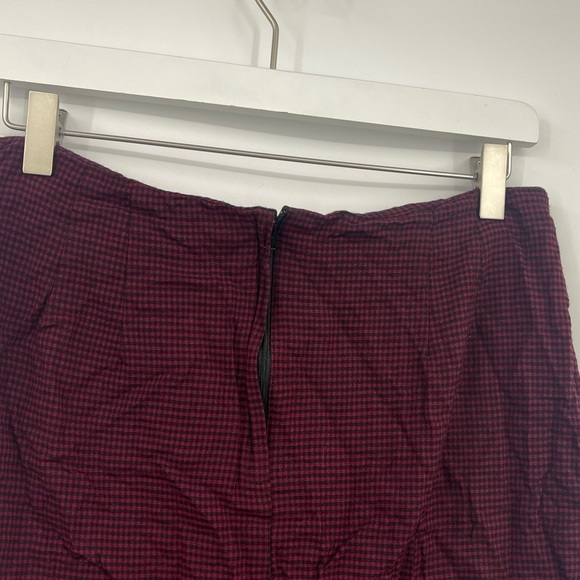 Vintage Y2K Grunge Goth Maroon Mini Skirt Size 13 - Picture 2 of 5